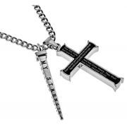 Men's Black Christian Jewelry Cross Nail Christian Jewelry Necklace