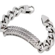 Men's Diamond Back Christian Jewelry Bracelet