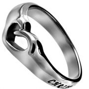 Women's Mini Heart Christian Jewelry Ring