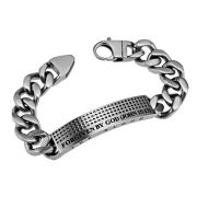 Men's Silver Sport Christian Jewelry Bracelet