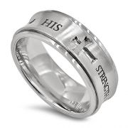 Men's 4 Cross Spinner Christian Jewelry Ring
