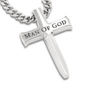 Men's Sword Cross Christian Jewelry Necklace