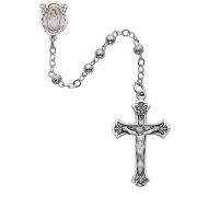 4mm All Sterling Silver Rosary/Deluxe Gift Box