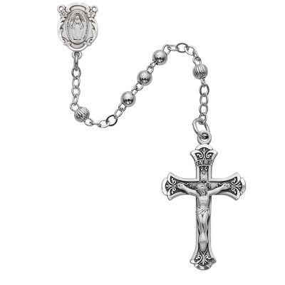4mm All Sterling Silver Rosary/Deluxe Gift Box - 735365100484 - 1-4LF
