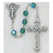 6mm Aurora Borealis Emerald/May Rosary -