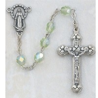6mm Ab Peridot/august Rosary -