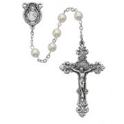6mm Pearl Glass Rosary