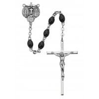 Ss 4x6mm Black Glass Oval Rsy