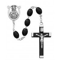 6x8mm Black Wood Rosary