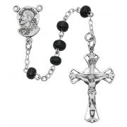 5mm Black Glass Rosary