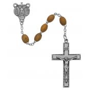 4x6mm Olive Wood Oval Rosary