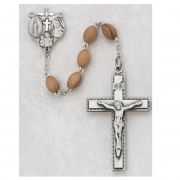 Ss 4x6mm Olive Wood Rosary