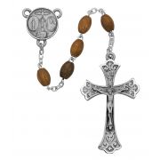 5x7mm Olive Wood Oval Rosary