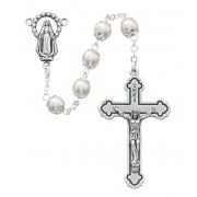 7mm Pearl Capped Rosary