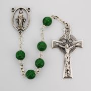 7mm Green Shamrock Rosary