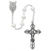 6x6mm Pearl Heart Rosary -