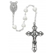 6x6mm Pearl Heart Rosary