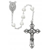 6x6mm Pearl Heart Rosary