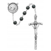 6mm Hematite Papal Rosary
