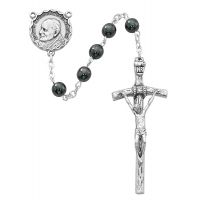 6mm Hematite Beads Papal Rosary -