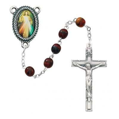 6mm Red Divine Mercy Rosary - 735365109739 - 363C
