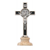 4" Black Standing St Benedict