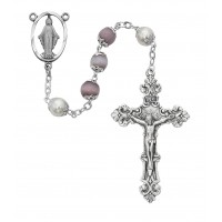 7mm Amethyst/pearl Rosary