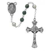 7mm Green/black Rosary