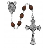 6x8mm Brown Wood Rosary