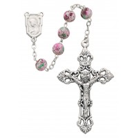 7mm White Cloissonne Rosary