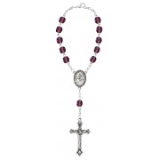 Dark Amethyst/February Auto Rosary/Card