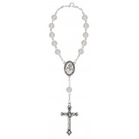 Crystal/april Auto Rosary/card