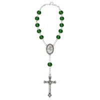 Emerald/May Auto Rosary/Card