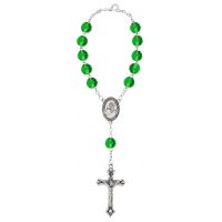 Peridot/August Auto Rosary/Card