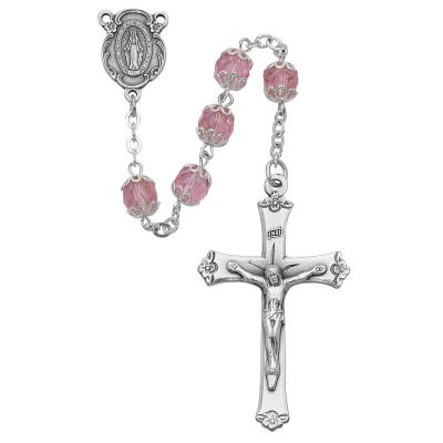 7mm All Capped Rose Rosary - 735365774715 - 701S-RSF