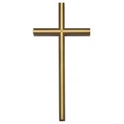 10" Walnut Cross With Brass