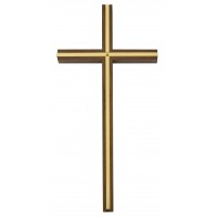 10" Walnut Cross With Brass