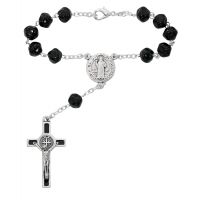Black St Benedict Auto Rosary