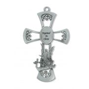 6 inch Pewter Baptism Cross