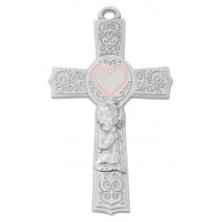 6" Pewter Baby Girl Pink Epoxy