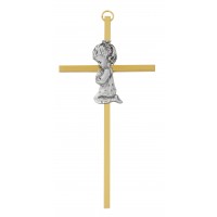 3x6 Brass Girl Cross