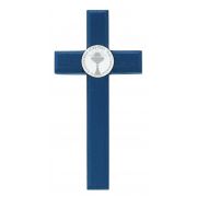 6" Blue Communion Cross With