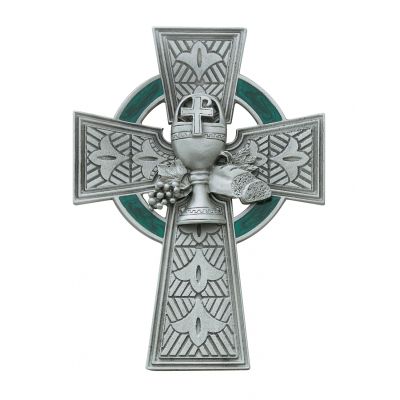 4-3/4 inch Pewter Celtic First Communion Cross - 735365713110 - 75-33