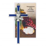 5" Blue Epoxy Communion Cross