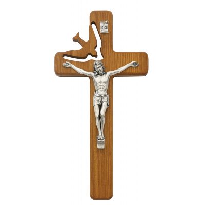 8 inch Walnut Holy Spirit Crucifix - 735365498406 - 77-06