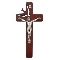 8 inch Cherry Holy Spirit Crucifix