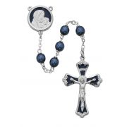 7mm Dark Blue Rosary W/enamel