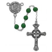 7mm Green St. Patrick Rosary
