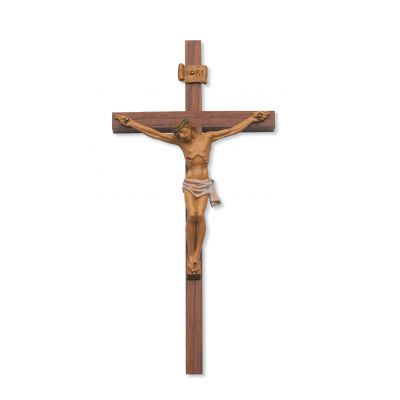 10 inch Walnut-Italian Corpus Crucifix - 735365220540 - 79-00810