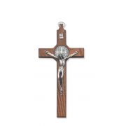 8 inch Walnut Saint Benedict Crucifix